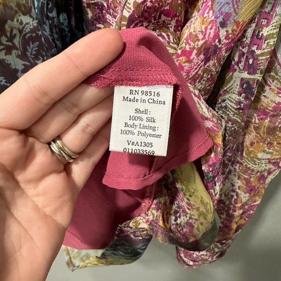 Coldwater Creek Colorful Paisley Silk Blouse - Picture 5 of 5